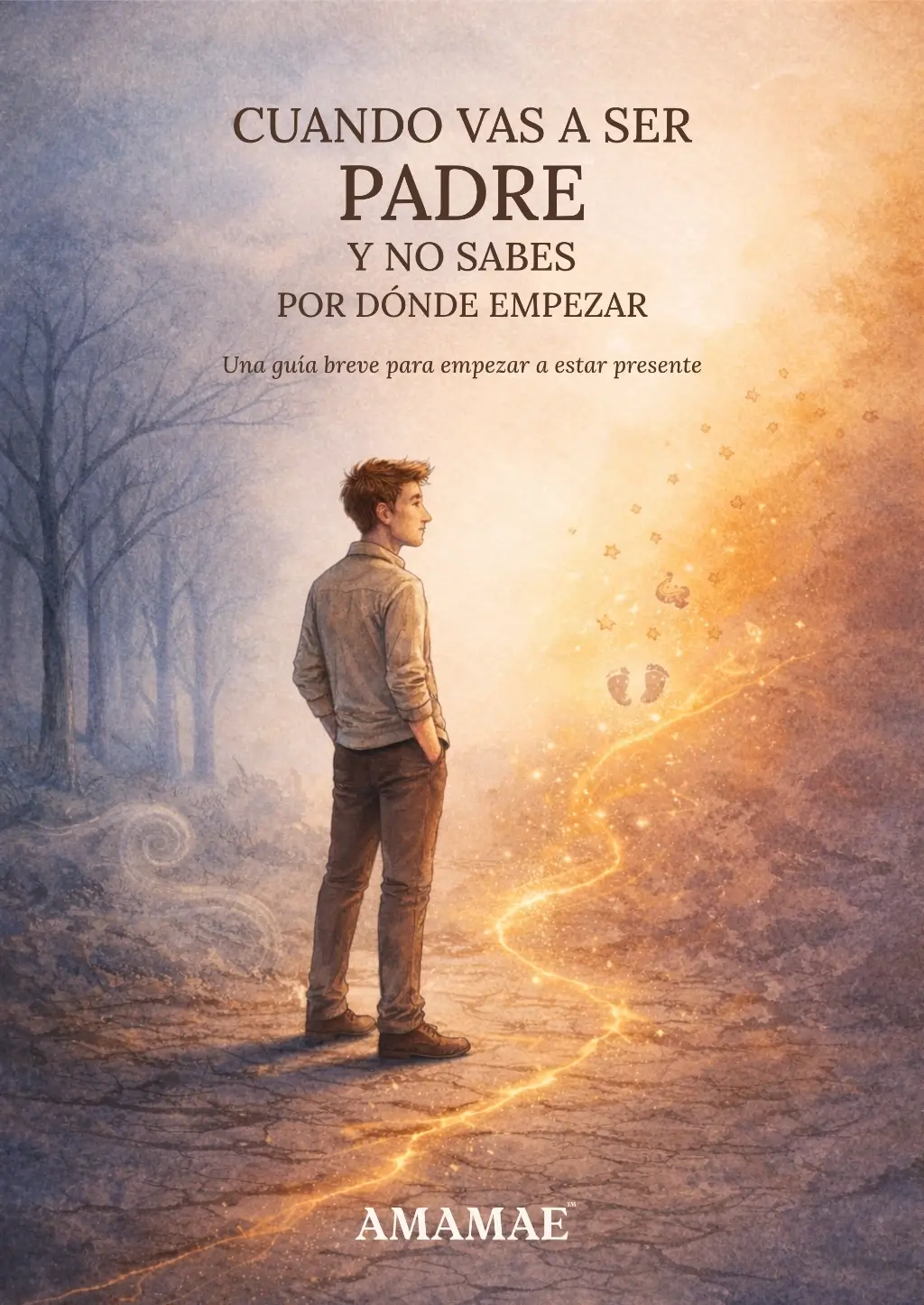 Portada de la guía de paternidad “Cuando vas a ser padre y no sabes por dónde empezar” de AMAMAE